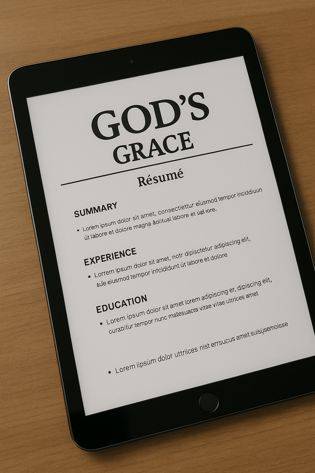 Grace Doesn’t Need Your Résumé